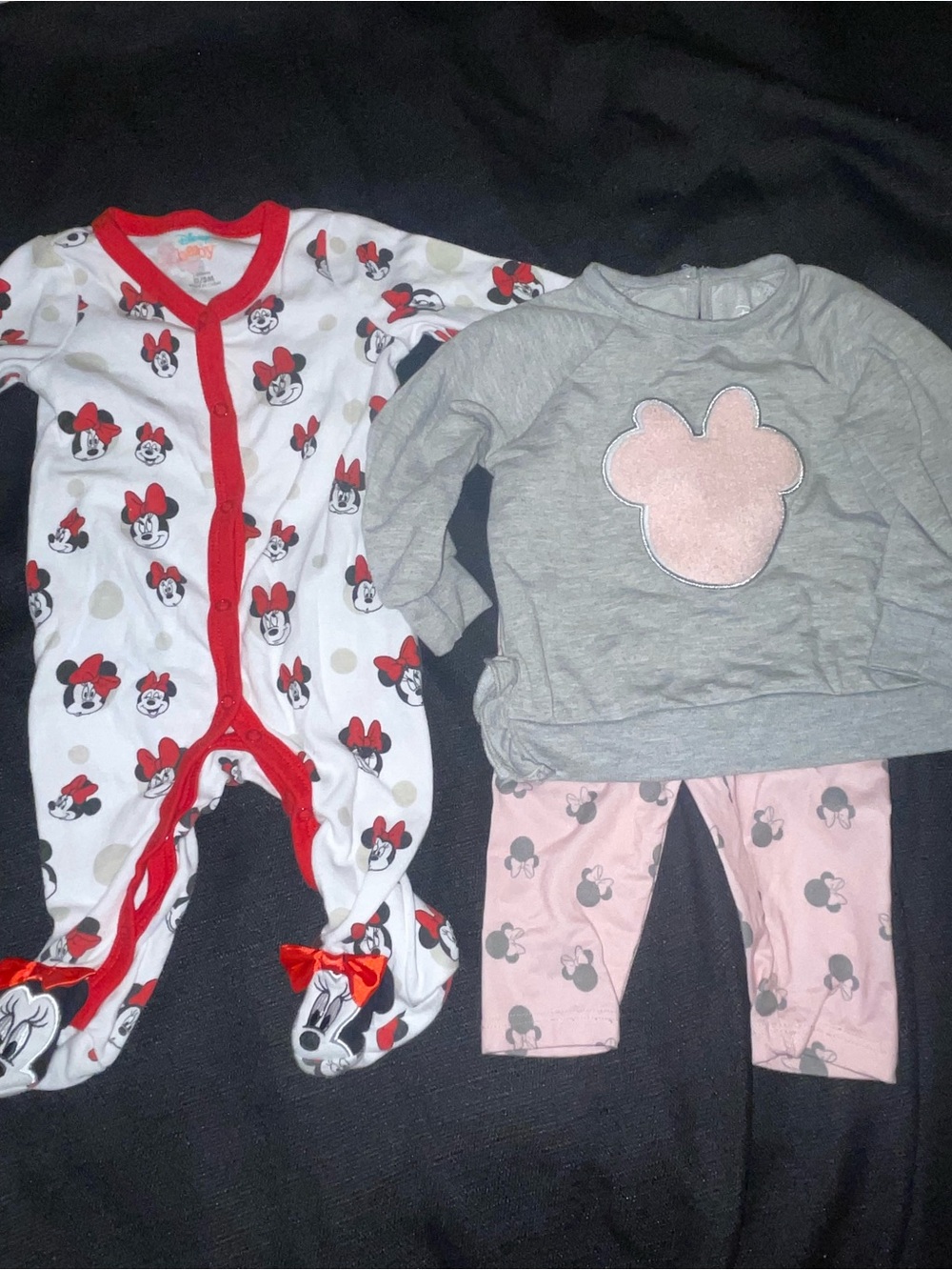 Disney Minnie Mouse Pink & Gray 3/6